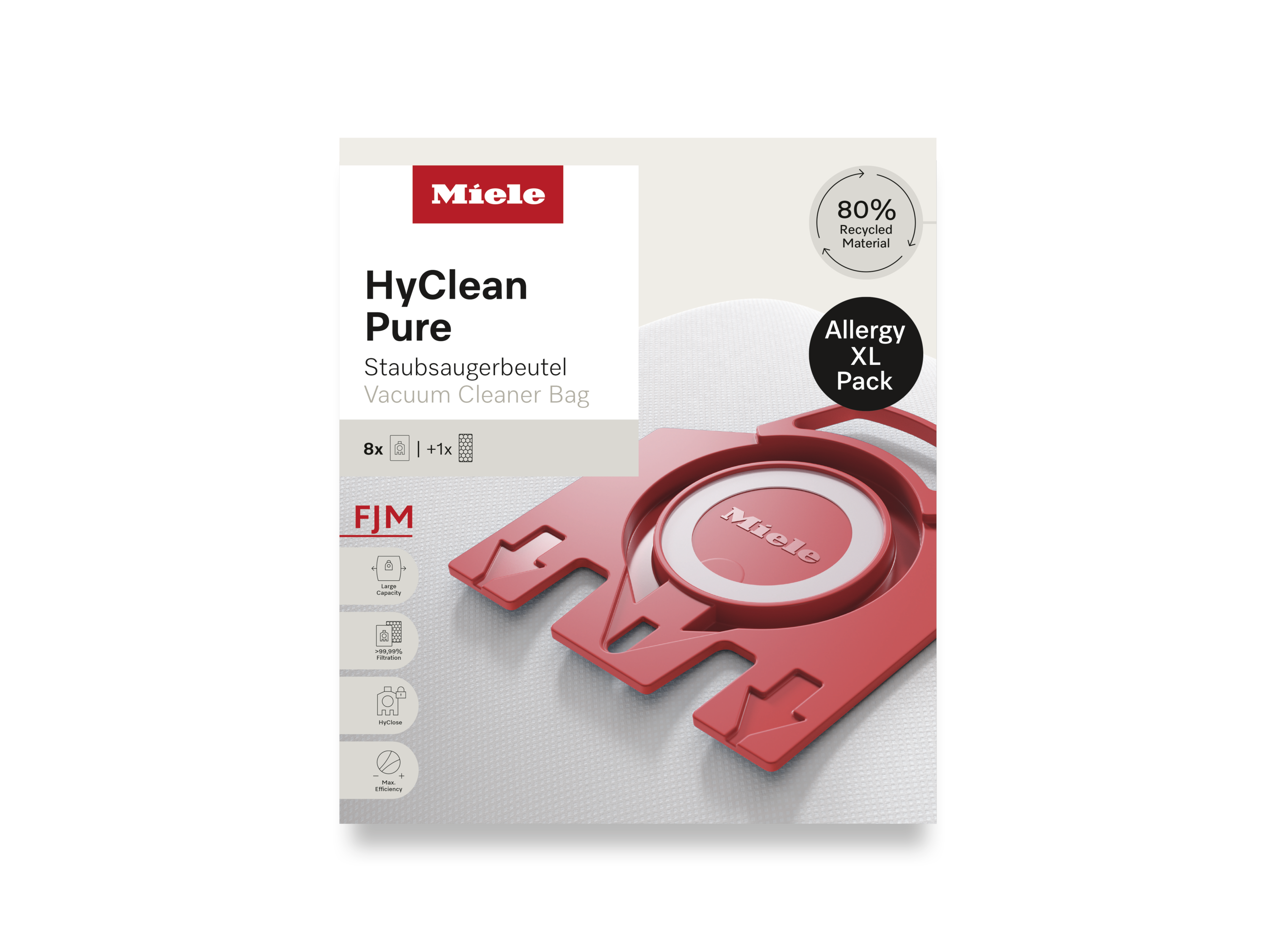 Комплект мешков-пылесборников HyClean Pure FJN Allergy XL Miele в официальном магазине Miele в Воронеже, доставка в пределах Воронежа и России. Артикул 12498190. Лучшие цены, самый большой каталог в России, техника в наличии, быстрая доставка. Комплект мешков-пылесборников HyClean Pure FJN Allergy XL Miele купить в Воронеже | Всегда в наличии! | Артикул 12498190 | Официальный сайт