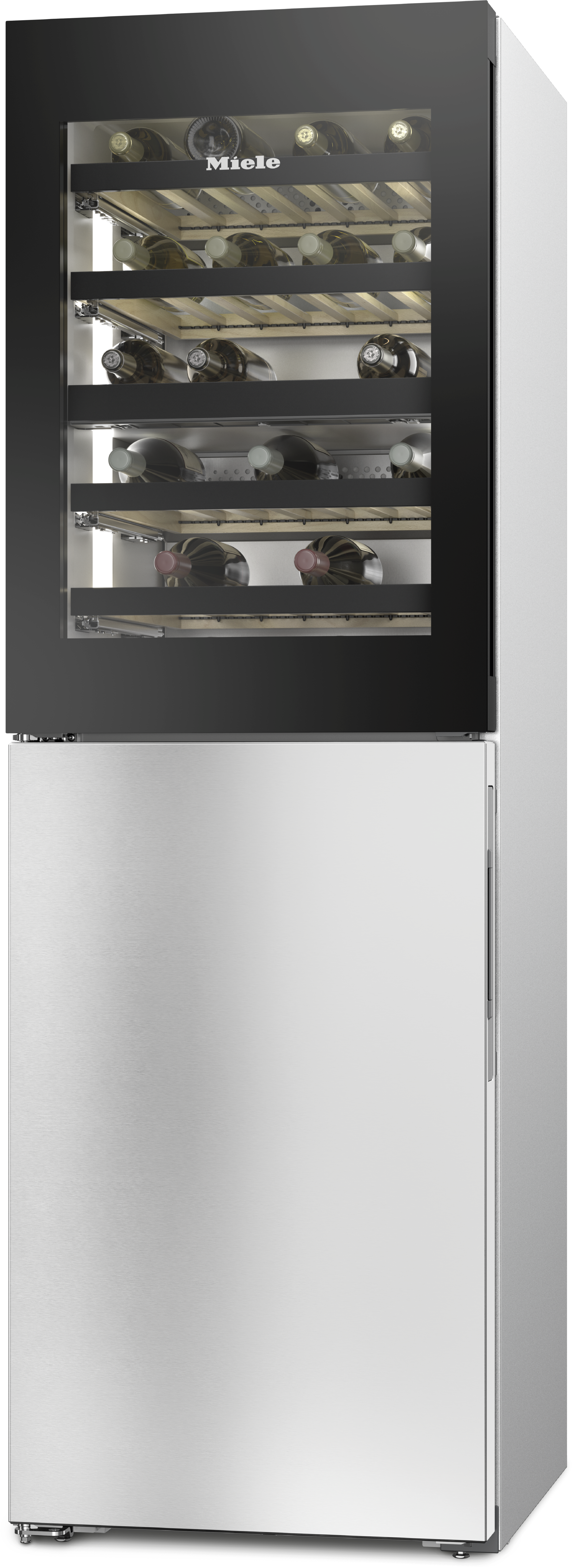 Миле Винный шкаф с морозильной камерой KWNS 4784 DE черный/сталь Miele Миле Винный шкаф с морозильной камерой KWNS 4784 DE черный/сталь Miele