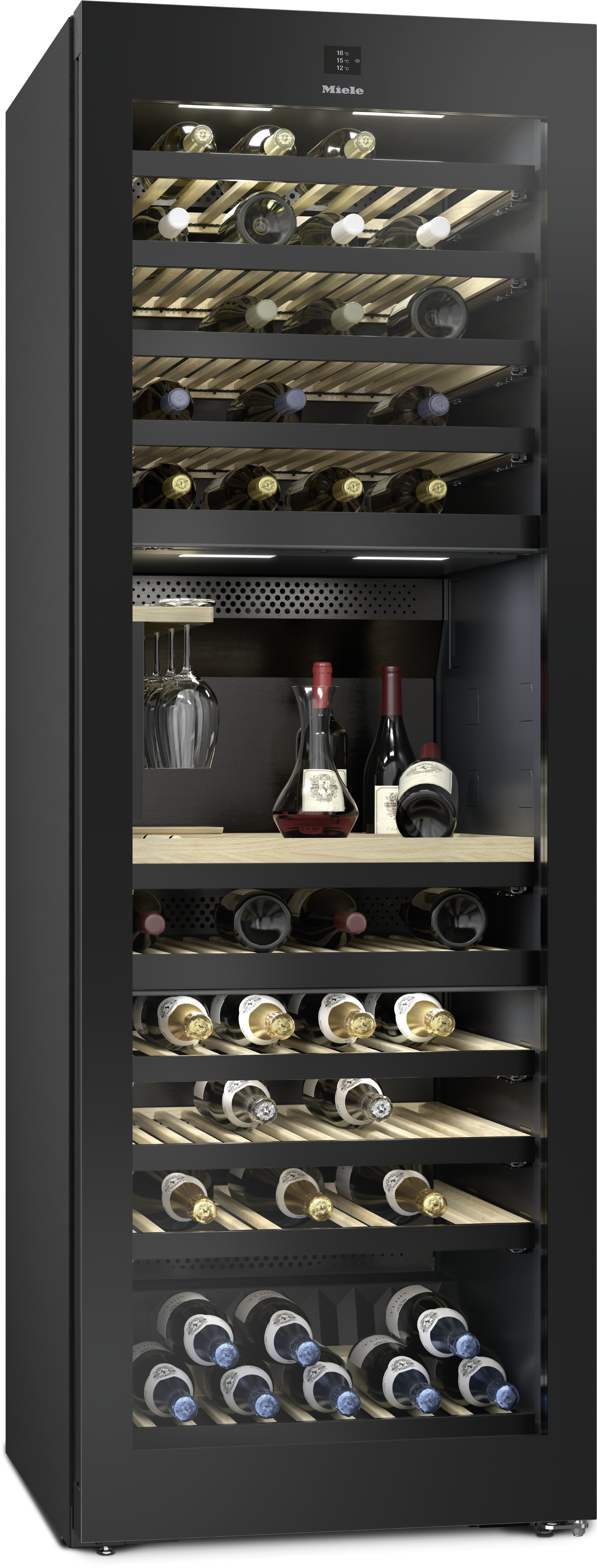 Миле Винный шкаф KWT 4999 F OBSW черный обсидиан Miele Миле Винный шкаф KWT 4999 F OBSW черный обсидиан Miele