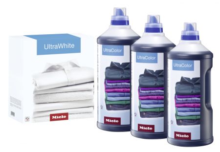 Набор моющих средств для ухода за бельём 3×UltraColor + 1×UltraWhite Miele купить в Воронеже | Всегда в наличии! | Артикул 11518190 | Официальный сайт